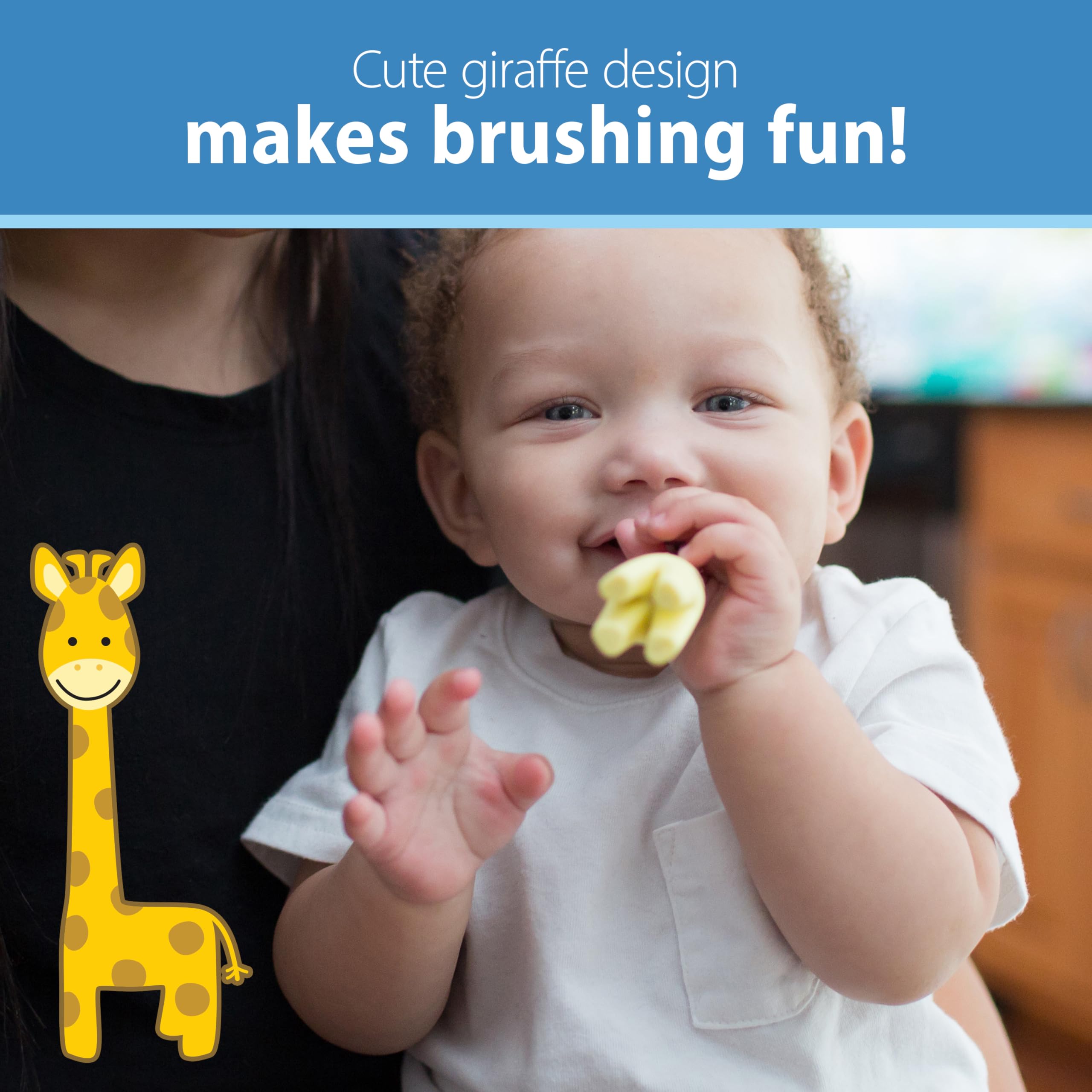 Buy now Dr. Brown's Infant-to-Toddler Toothbrush, Giraffe & Strawberry Toothpaste Set at indiglob india