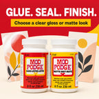 Mod Podge Bundle, 8 Ounce Gloss and Matte Medium Waterproof Sealer, Pixiss Accessory Kit with Foam Brushes, Gloves, Glue Spreaders and More 8oz