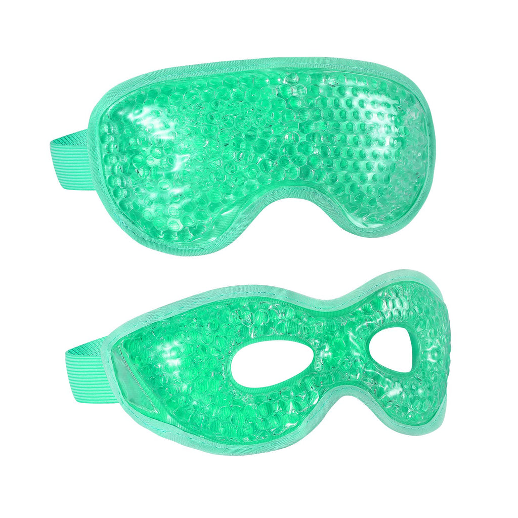 2PCS Gel Eye Mask Reusable Cold Therapy Gel Bead Eye Mask for Puffiness/Dark Circles/Eye Bags/Dry Eyes/Headaches/Migraines/Stress Relief, Cold Compress Mask (Pink)