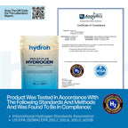 Hydrogen Water Tablets, Molecular Hydrogen Tablets for Drinking Water, Quick-Dissolving Unflavored H2 Tabs, Up to 12 PPM Hydrogen, No Equipment Needed (30-Day Supply)