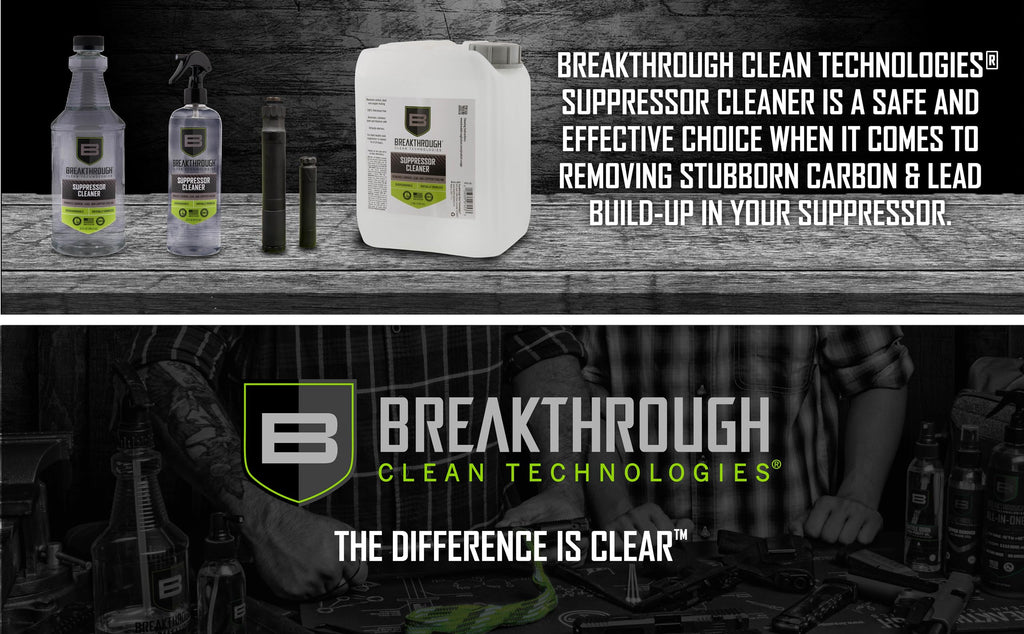 Breakthrough Clean Technologies Suppressor Cleaning Kit, 16oz. Removes Carbon and Lead depsosits