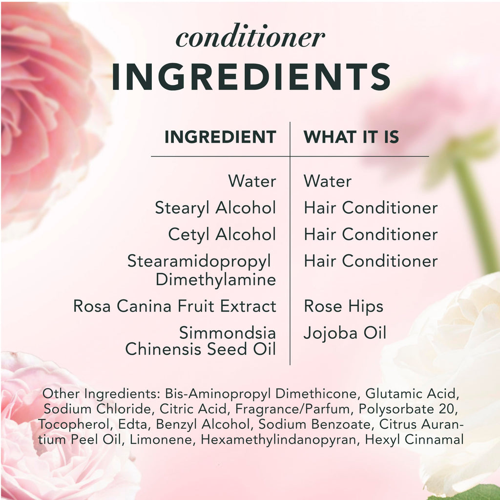 Herbal Essences Shampoo & Conditioner Set, Rose Hips - Smooth Collection, Paraben-Free, Color-Safe, Shiny Hair with Jojoba & Vitamin E, 29.2 Fl Oz Each, 2-Pack