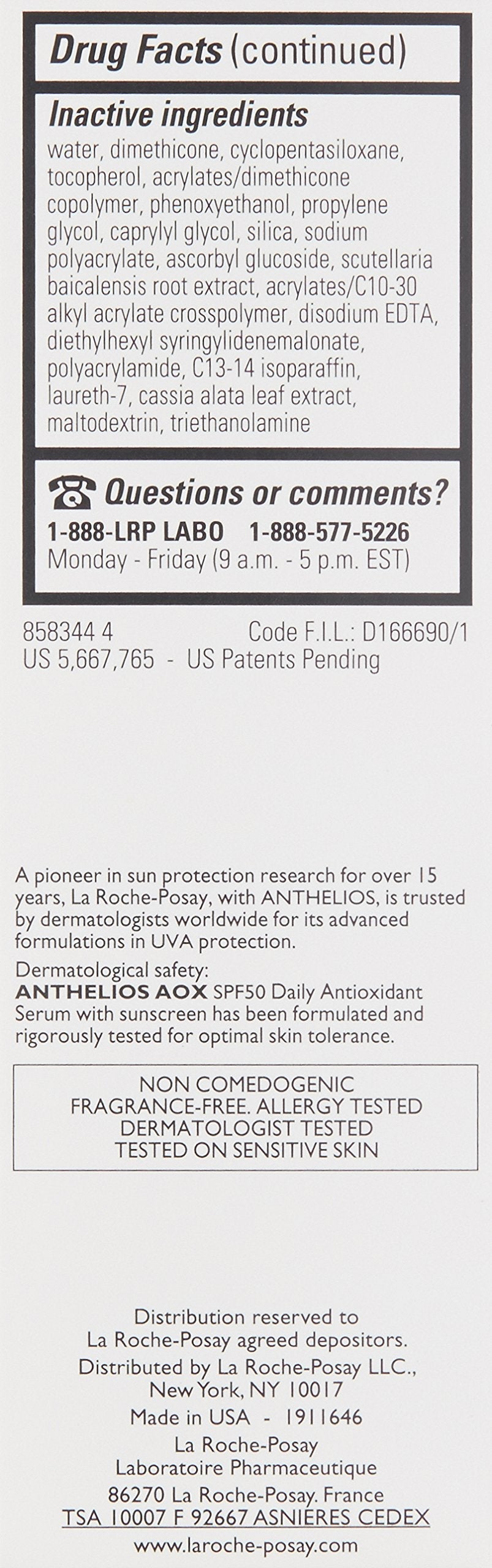 Buy now La Roche-Posay Anthelios AOX Daily Antioxidant Serum with SPF, Face Moisturizer with Sunscreen and Vitamin C & E, Oil Free Face Sunscreen for Sensitive Skin, Moisturizing Sun Protection at indiglob india