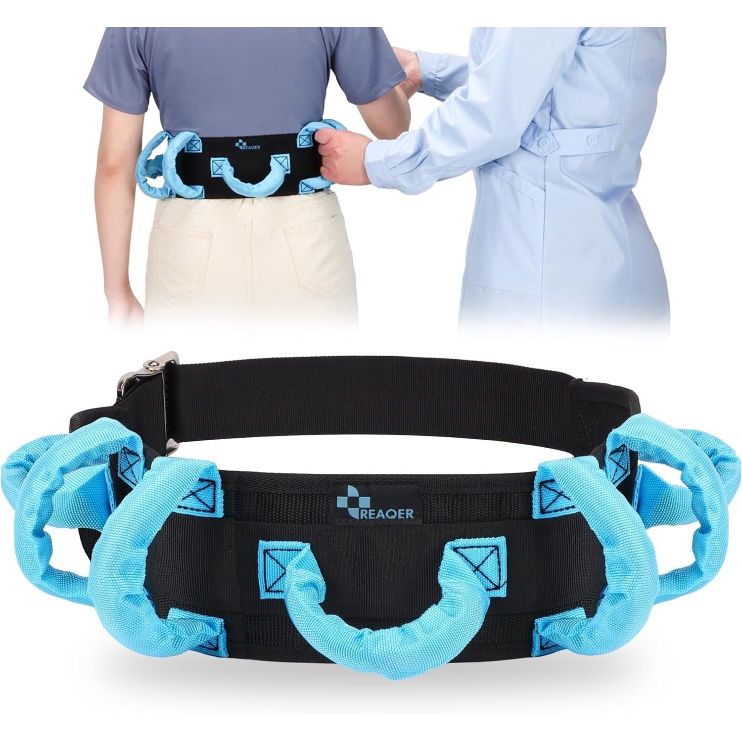 Buy now REAQER Gait Belt Transfer Belts for Lifting Seniors Walking and Standing Assist Aid for Bariatric, Elderly, Handicap, Occupational & Physical TherapyCaregiver Nurse Therapist Default at indiglob india