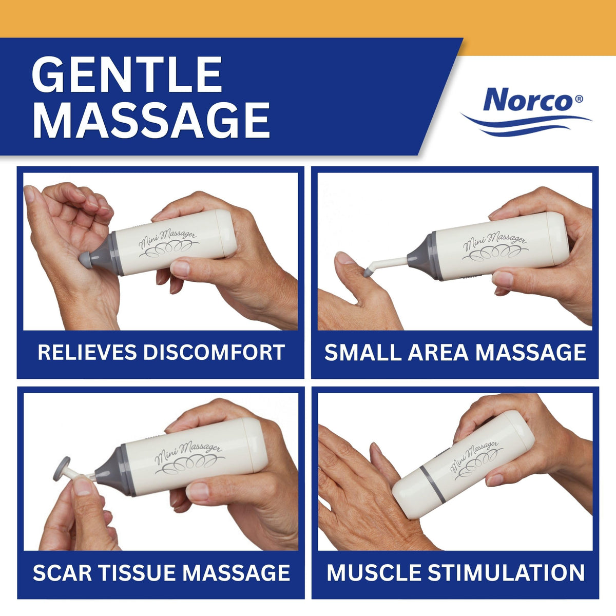 Norco Mini Massager - Handheld Massager for Scar Tissue Break Up