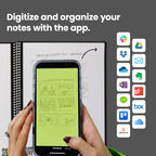 Buy now Rocketbook Core Reusable Spiral Notebook, Letter Size 8.5x11, Black - Dotted Pages, App-Connected, Erasable, Durable Cover, Ideal for School, Work, and Creative Projects at indiglob india