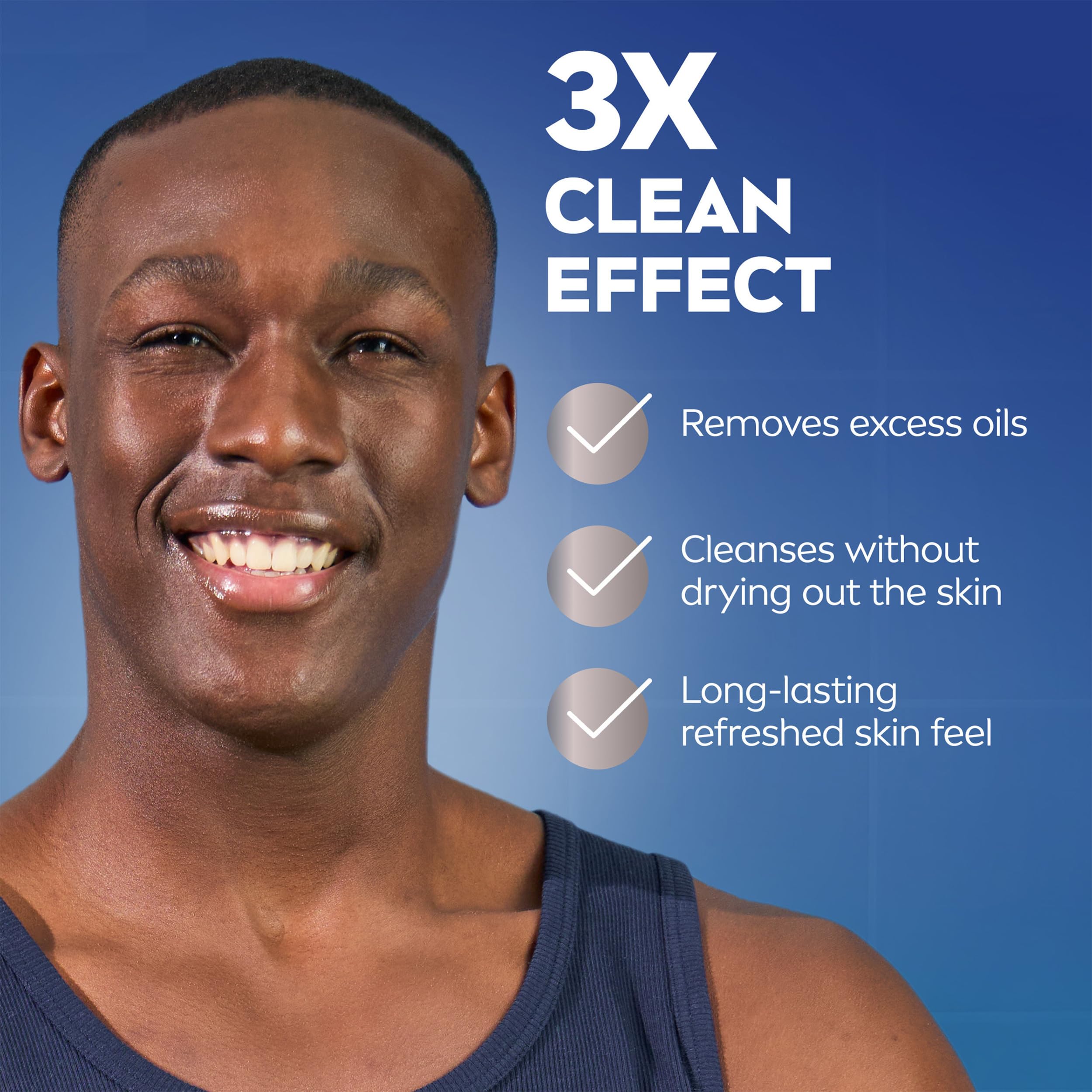 NIVEA MEN Maximum Hydration Face Wash, Provitamin B5 and Aloe Vera, 5 FL OZ | Hydrating Face Wash for Men, Provitamin B5 and Aloe Vera, Refreshes and Cleanses without Drying, Dermatologically Tested