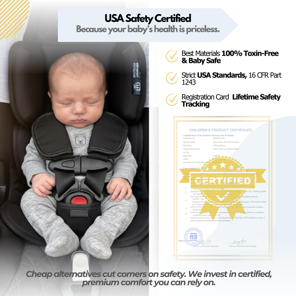 Infant Car Seat Insert Compatible with Doona, Newborn Insert & Head Support