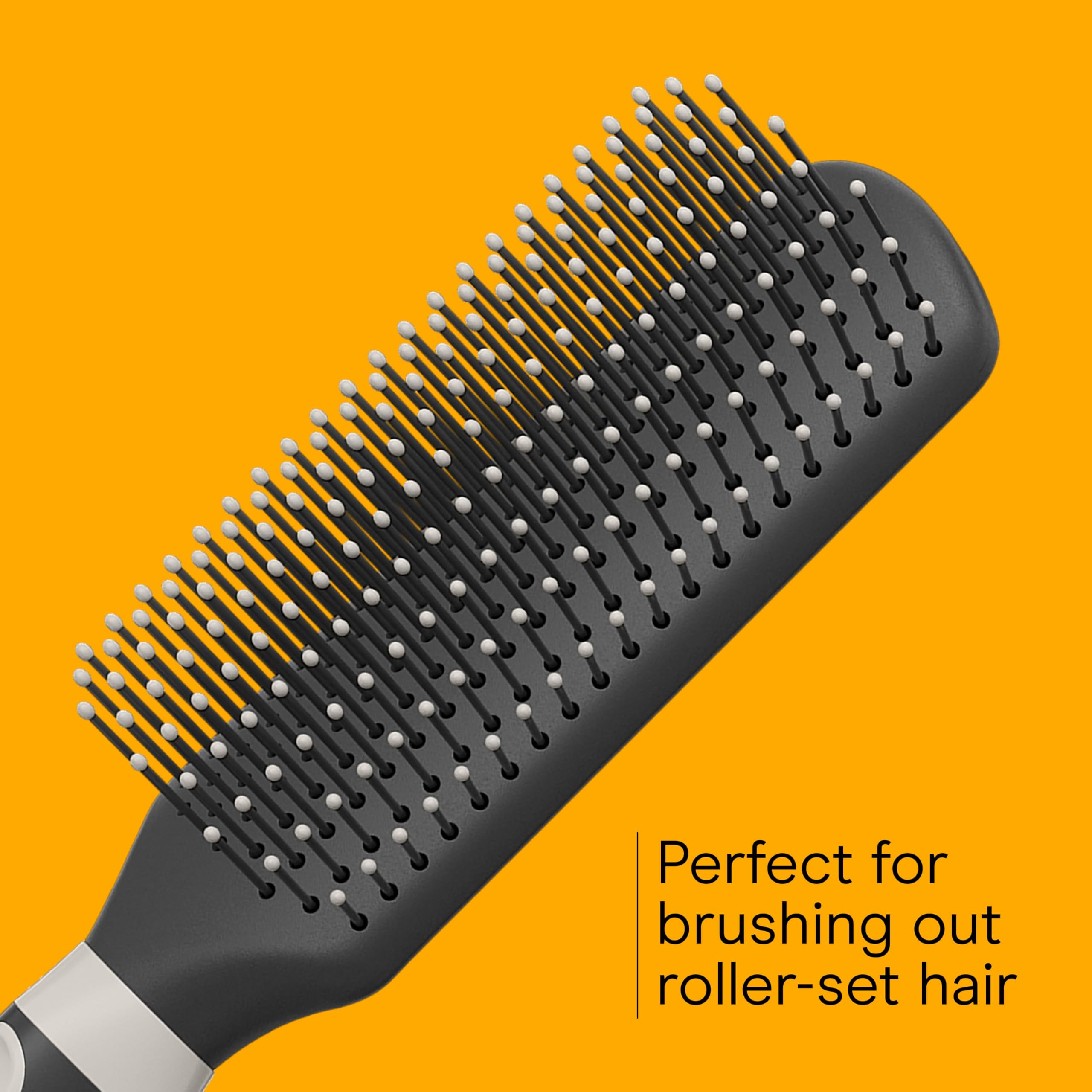 Conair Salon Results Detangling Hairbrush Set, 3-Pack Brushes for Men and Women, All Hair Types and Lengths with Nylon Bristles