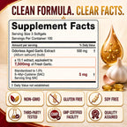 Pure Aged Garlic Extract Softgels, Odorless Garlic Supplement, 24-Month Naturally Aged with Standardized SAC, Heart Health, Immune & Antioxidant Support, 300 Count (2)