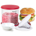 PrepWorks Perfect Burger Press Set – Press & Store Up to 6 Burgers, Non-Skid Base, Non-Stick Coating