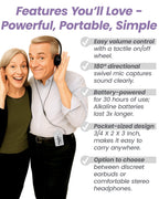 SuperEar SE5000 Hearing Amplifier for Seniors, Sound Amplifier, Headphones