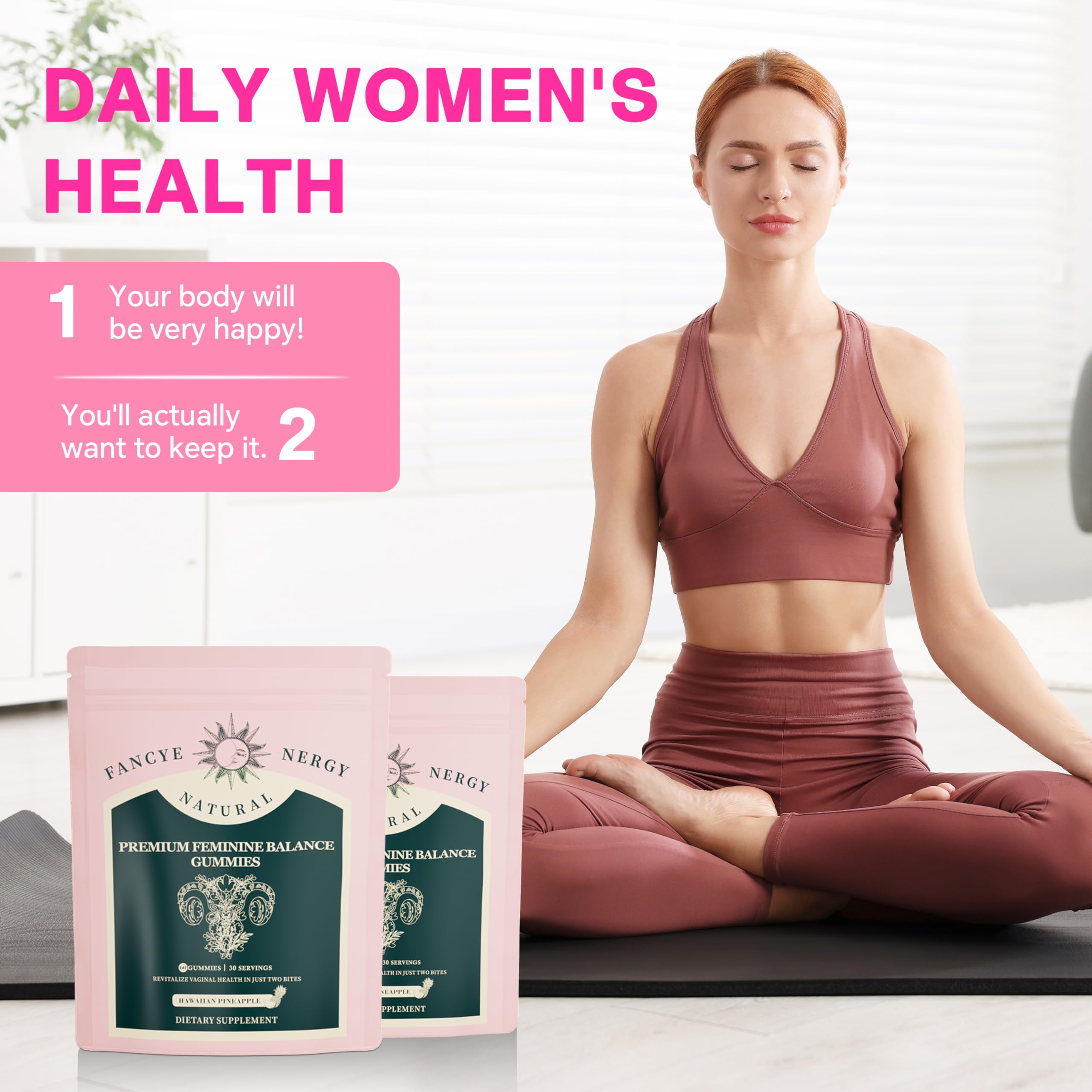 Vaginal Probiotics for Women – Premium Feminine Balance Gummies for Women, Hawaiian Pineapple Flavor, Support Healthy Odor and Vaginal Flora, pH Balance, Digestive Health & Immune Support, Vegan, 60 C