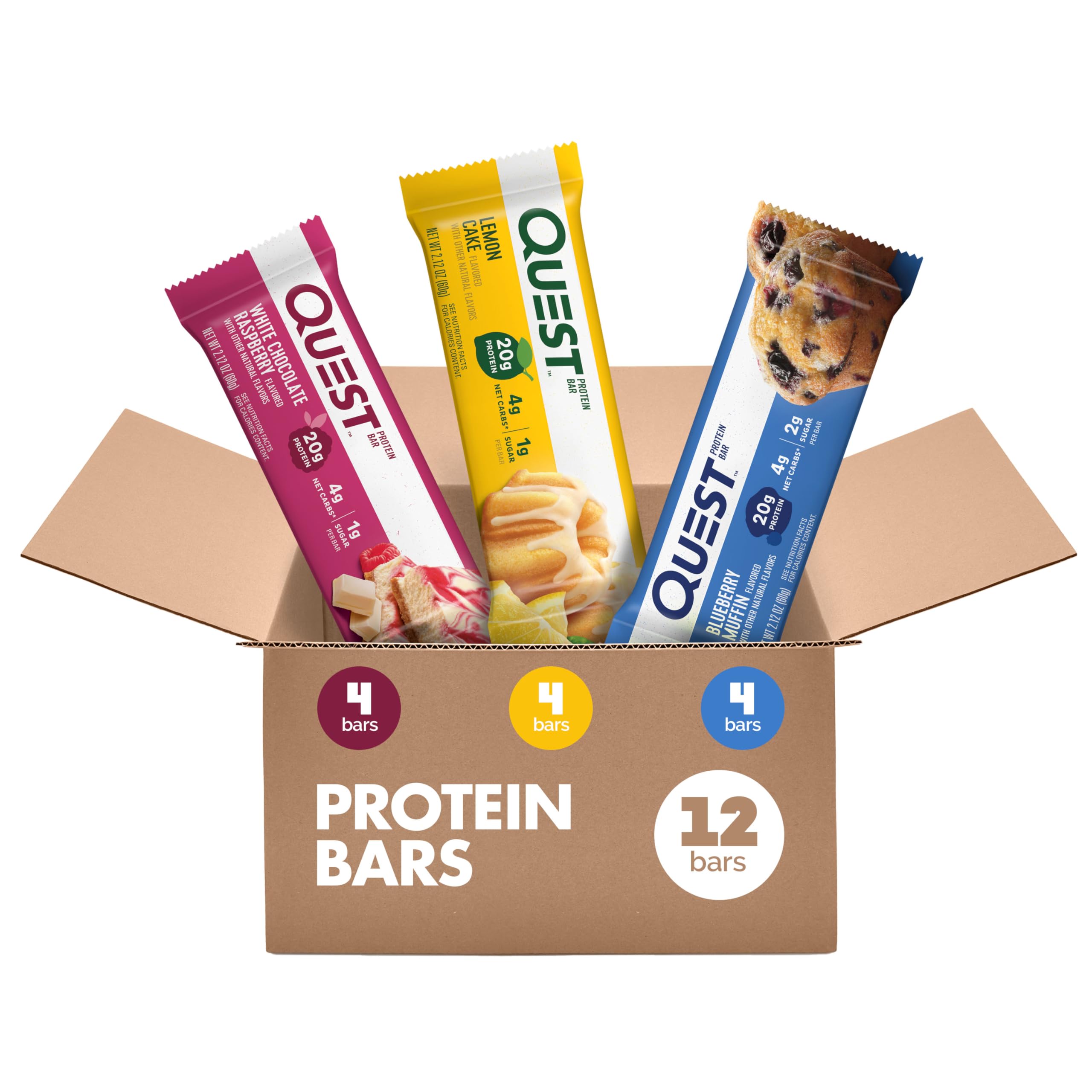 Buy now Quest Nutrition Chocolate Brownie Protein Bar, 20g Protein, 1g Sugar, 4g Net Carb, High Fiber, Gluten Free, 12 Count at indiglob india