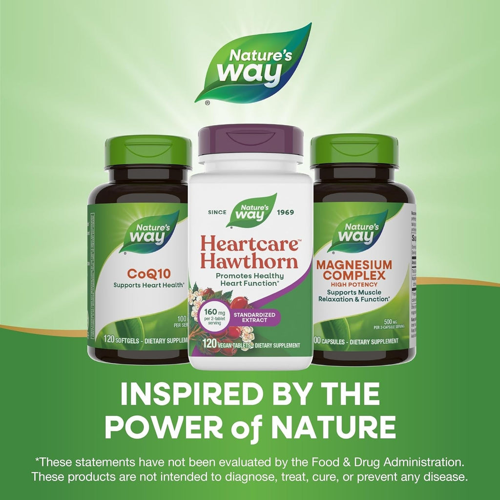 Buy now Nature's Way Heart Care Hawthorn Extract, Supports Healthy Heart Function*, 120 Tablets at indiglob india