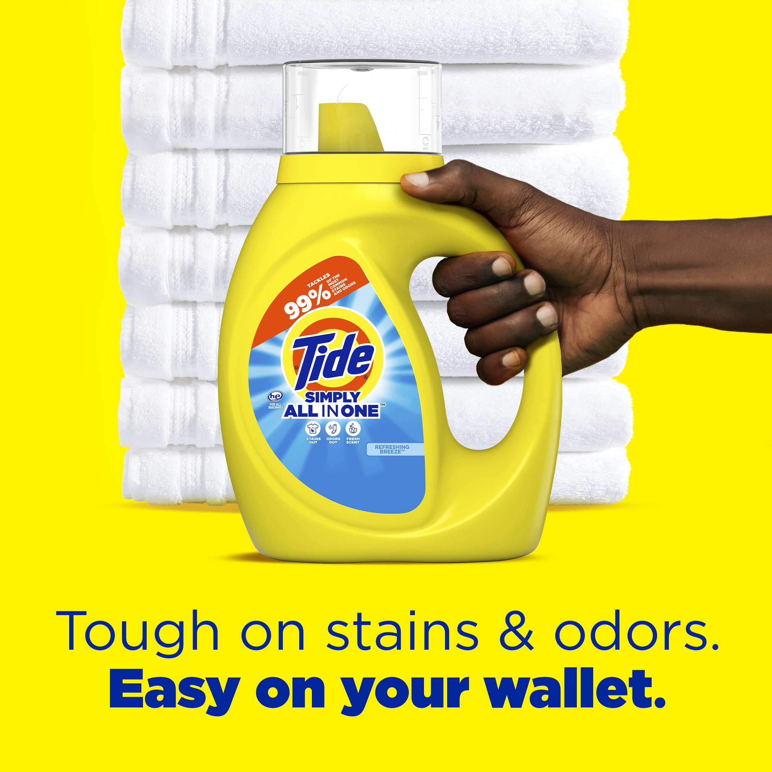 Buy now Tide Simply All-In-One Liquid Laundry Detergent, Refreshing Breeze Scent, 6 Loads, 10 fl oz at indiglob india