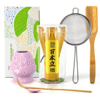 Buy now TEANAGOO MA-01 Japanese Matcha Ceremony Accessory, Matcha Whisk (Chasen), Traditional Scoop (Chashaku), Tea Spoon, Whisk Holder, The Perfect Set to Prepare a Traditional Cup of Matcha.… at indiglob india
