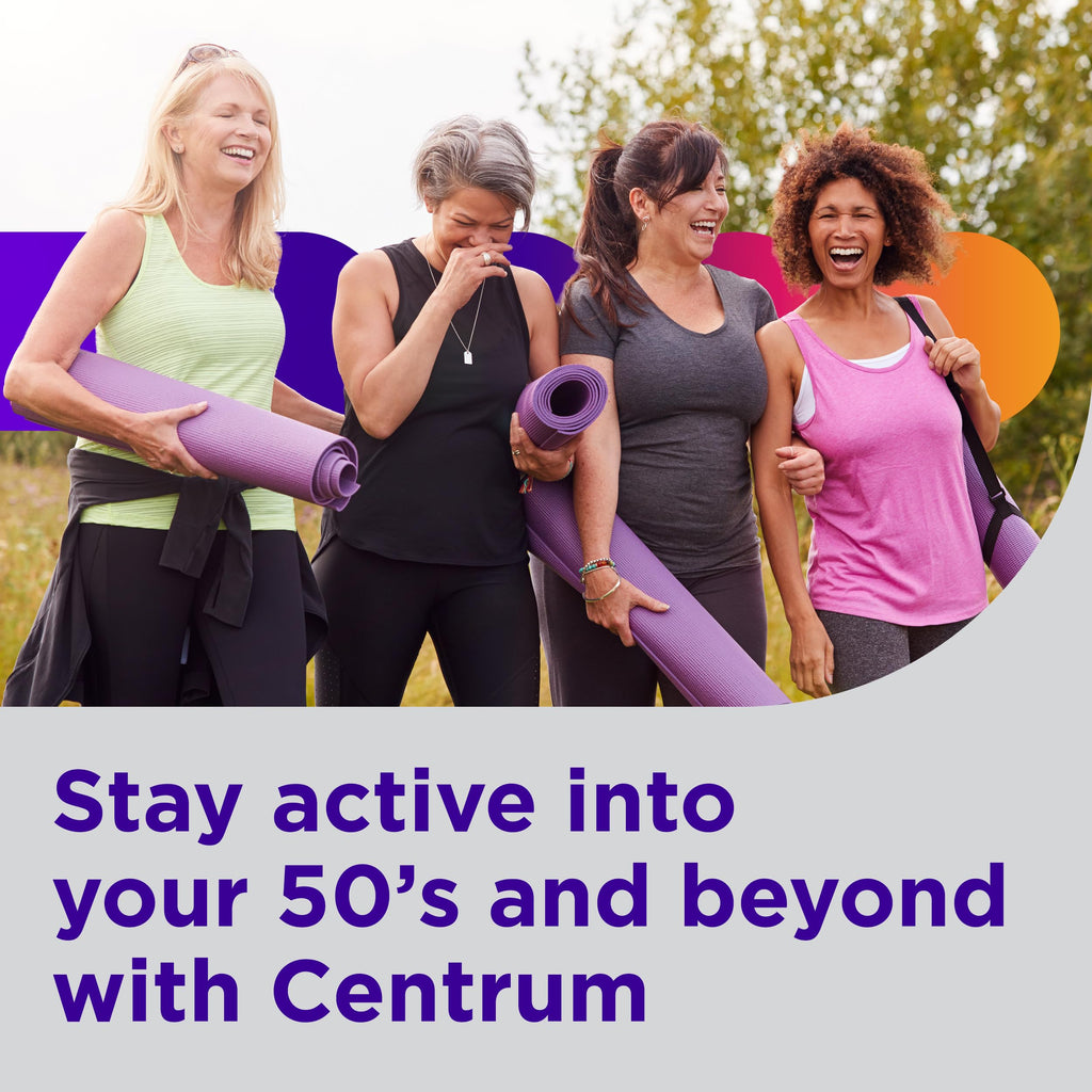 Centrum Silver Women's Multivitamin for Women 50 and Over, 100 Tablets | Contains Vitamin D3, B Vitamins, Calcium, and Antioxidants, Non-GMO Ingredients, Supports Memory and Cognition, GLP-1 Support
