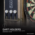 Accudart Match Pro Dartboard Cabinet Set with Auto LED
