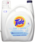 Buy now Tide Free & Gentle Liquid Laundry Detergent, Unscented, 1.47 L (32 Loads) Unscented 150 Fl Oz (Pack of 1) at indiglob india