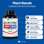 Healthfare Plant Sterols Capsules | 240 Vegan Capsules | Beta Sitosterol & Phytosterol Complex | Plant-Based Supplement | Non-GMO & Gluten-Free | Made in the USA