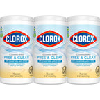 Buy now Clorox Free & Clear Cleaning Wipes, Light Lemon Scent, 75 Count, Pack of 3 (Pack May Vary) at indiglob india