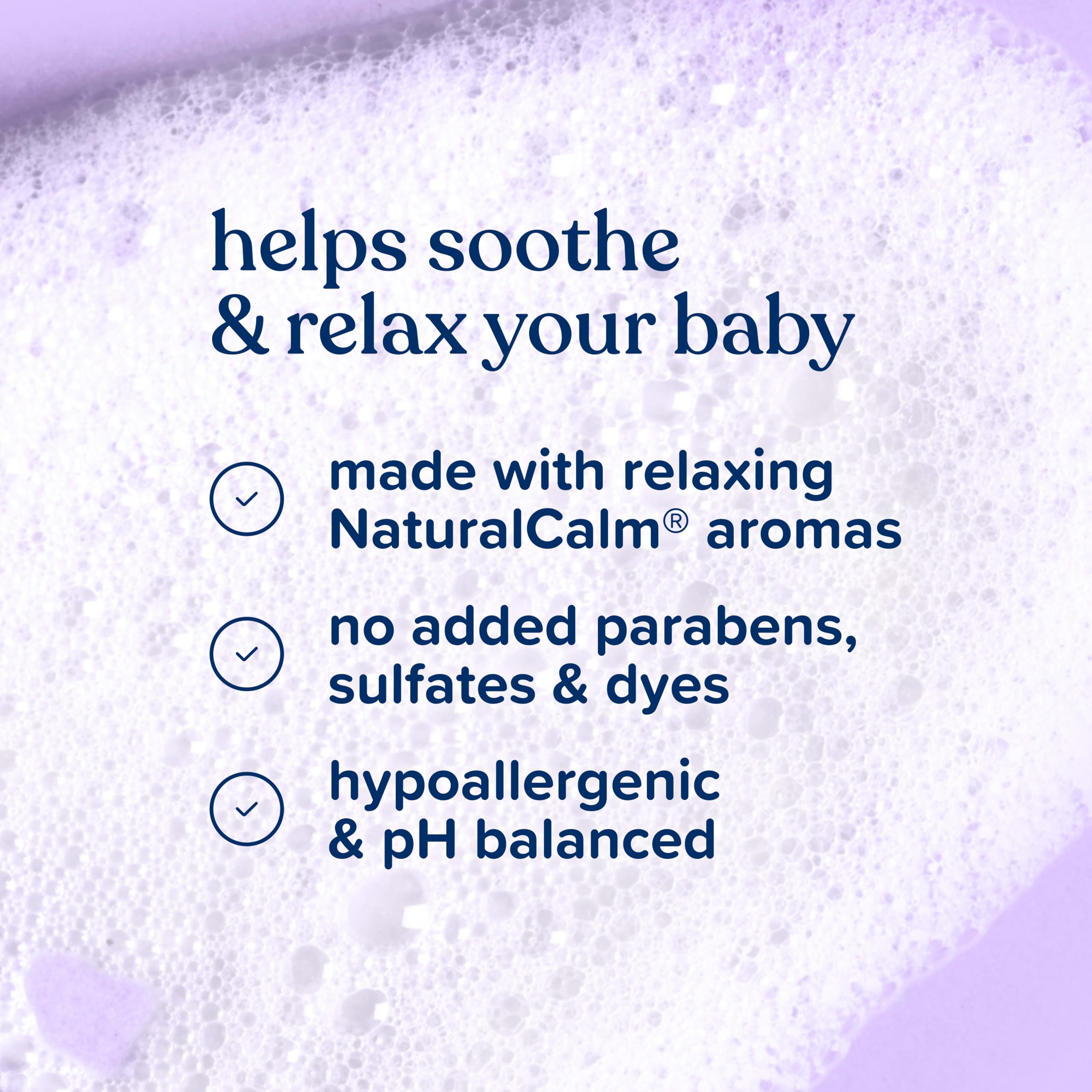 Johnson's Baby Calming Shampoo with Soothing NaturalCalm Aromas, Gentle, Hair Wash, Baby Essentials, Hypoallergenic, No Added Parabens and Sulfates, Baby Essentials, 20.3 fl. Oz