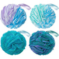 Buy now AmazerBath Loofah Sponge 60g/Piece, Exfoliating Bath Sponge Body Scrubber - Loofa Set of 4 Flower Color (Green-Purple) Green-purple Medium (Pack of 4) at indiglob india