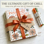 Beautiful Coloring Book Set of 2 for Adult Relaxation with Floral Designs