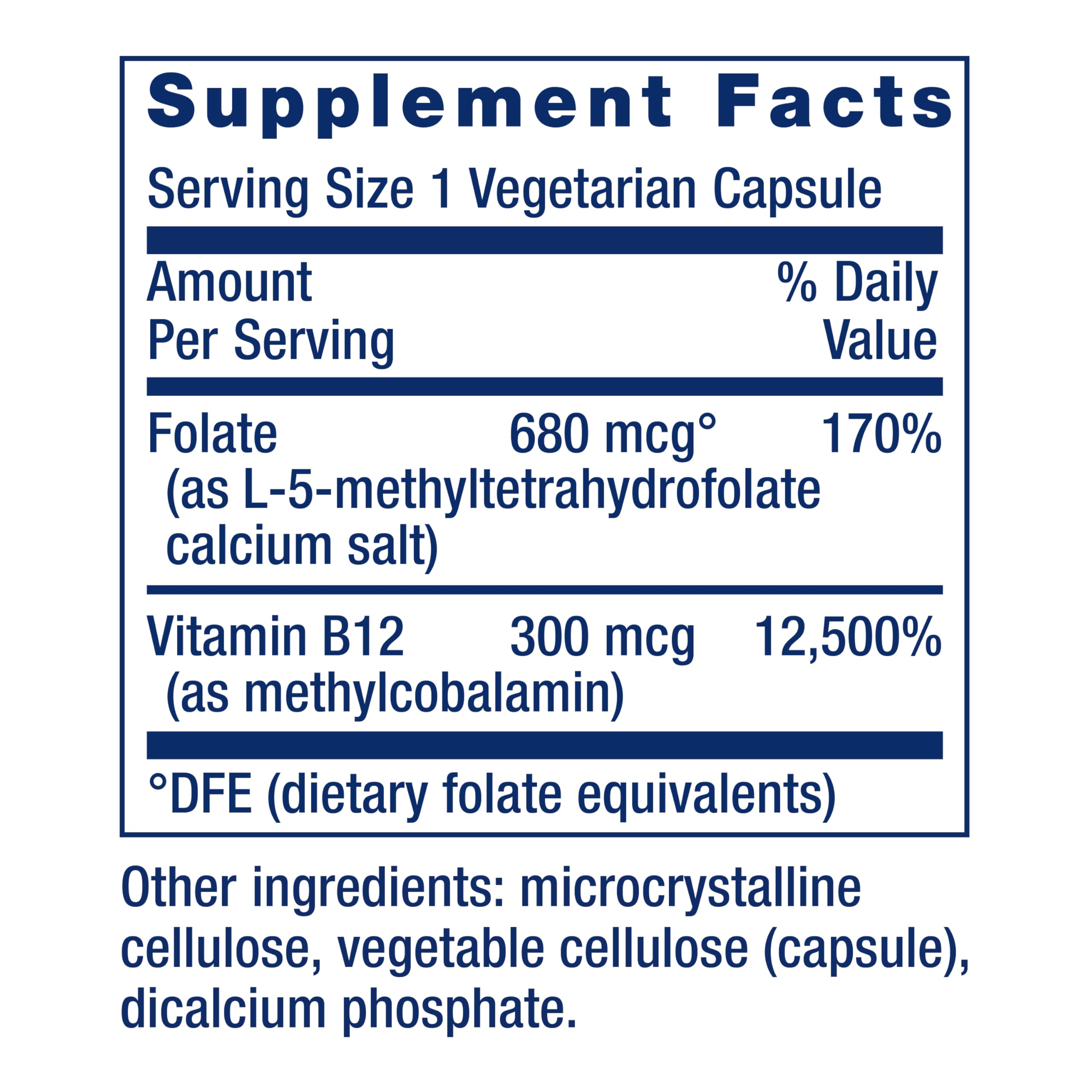 Life Extension BioActive Folate & Vitamin B12, Promotes Heart, Brain & GI Tract Health, Non-GMO, Gluten-Free, Vegetarian, 90 Capsules | BioActive Folate & Vitamin B12 Promotes Heart, Brain & GI Tract Health, Non-GMO, Gluten-Free & Vegetarian