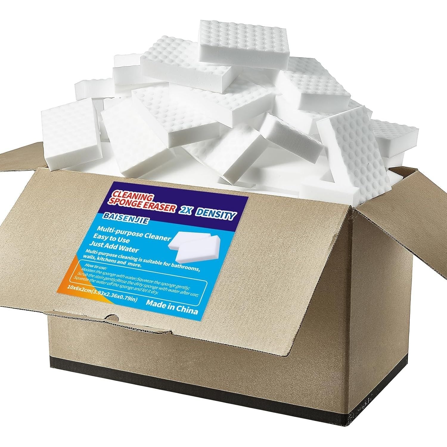 Buy now Magic Sponges Eraser,10 Pack Melamine Sponge in Bulk,2X Density,Long Lasting,Cleaning Sponge for Kitchen, Bathroom,Bathtub, Sink,Furniture, Wall Cleaner (White,3.93x2.36x0.79in) 3.93x2.36x0.79in Whiteï¼ˆ100pcsï¼‰ at indiglob india