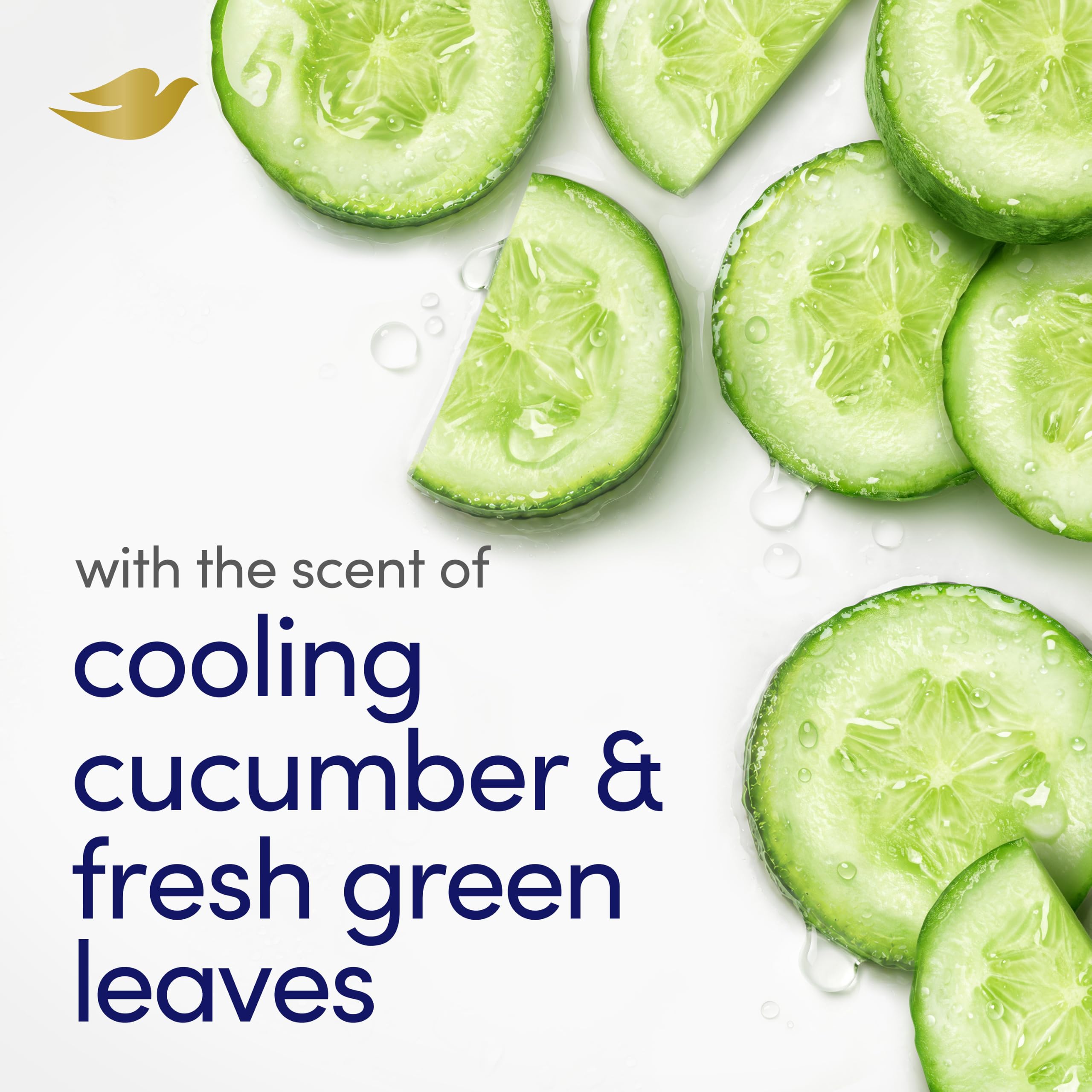 Dove Beauty Bar Soap Cool Moisture Cucumber & Green Tea Scent, 2 Bars for Refreshed Skin, Leaves Skin Refreshed 3.75 oz