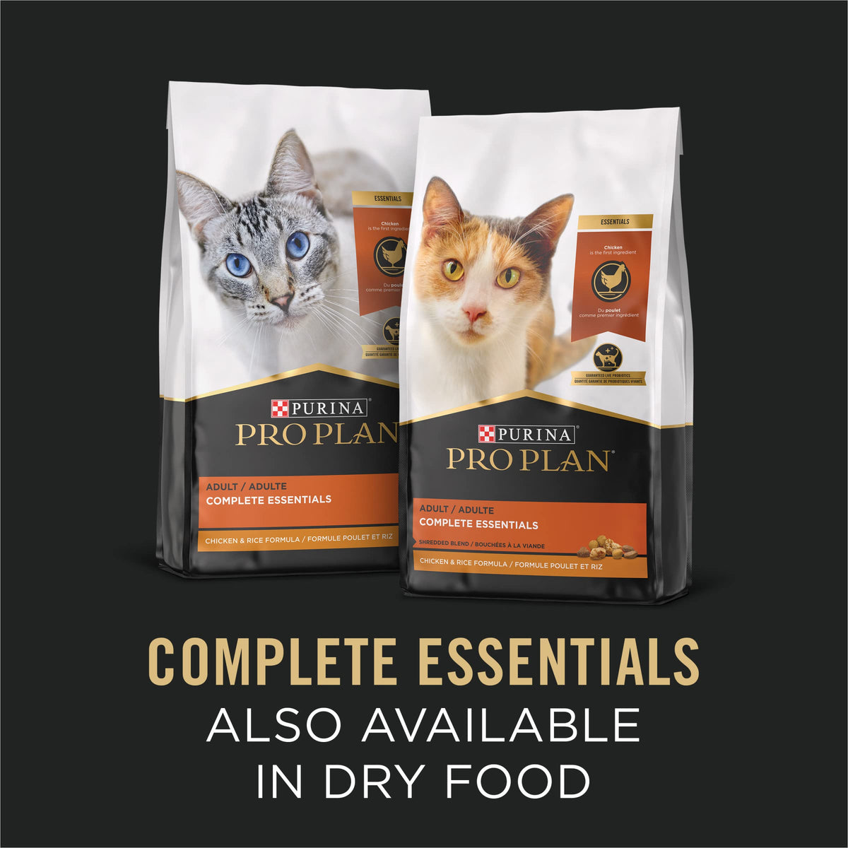 Purina Pro Plan Complete Essentials Wet Cat Food Variety Pack, (24) 3 oz