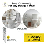 Toilet Safety Rails for Seniors Adjustable Detachable Fits Most Toilets