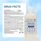 Dr. Lift Antibacterial Body Wash, Lemon, Spirulina, Vegan, 8 Fl Oz | Refreshing Scent, Citric Acid, Hydrating Moisturizing Formula, Paraben & Phthalate Free