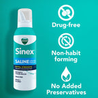 Buy now VICKS Sinex Saline Extra Strength Nasal Spray, 3X Concentrated* Drug Free Ultra Fine Mist, Instantly Clears Mucus, Ultra Concentrated to Clear Congestion Fast, Safe For Daily Use, 5 OZ x 2 at indiglob india