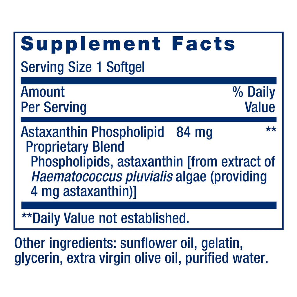 Life Extension Astaxanthin with Phospholipids – Antioxidant Support, Eye Health – Algae-Derived – Gluten-Free, Non-GMO – 30 Softgels | Astaxanthin with Phospholipids, Algae-Derived Antioxidant Support, Gluten-Free & Non-GMO