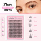 Flare Lashes With Invisible Band DiyNatural Eyelash Extension Kit Bond SealEyelash Glue and Lash Remover Beginner FriendlyIndividual Lashes Waterproof and Long lastingMakeup