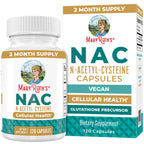 MARYRUTH'S NAC Supplement N-Acetyl Cysteine Capsules, Glutathione Precursor | Glutathione Precursor, Amino Acid, Cellular Health, Vegan, Non-GMO