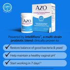 AZO Complete Feminine Balance Daily Vaginal Probiotics for Women, 30 Count | Intelliflora Multi-Strain Blend, Supports Vaginal pH and Yeast Balance*, One Capsule Daily, Sugar Free, Safe During Pregnancy