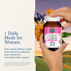 Garden of Life Vitamin Code Raw One for Women, Once Daily Women's Multivitamin - 75 Capsules, One a Day Vitamins Whole Food Iron, Probiotics for Digestive Health, Gluten Free Vegetarian