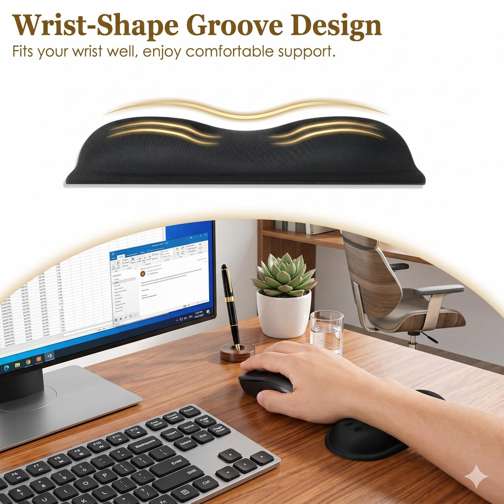 Mouse Wrist Rest, Ergonomic Memory Foam Wrist Support Pad, 5.5 x 3.1 in