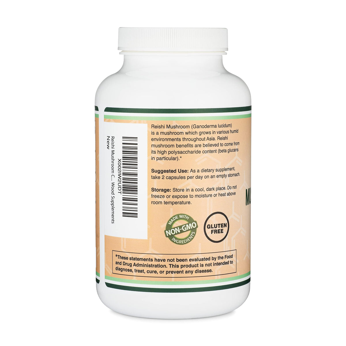Reishi 1,000mg 4:1 Extract, Immune, Stress + Sleep Support, 300 Capsules