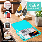 Buy now Sooez Clipboard with Storage, Clip Board 8.5 x 11 with Pen Holder, Plastic Organization Case Box for Letter Legal A4 Size Paper, Low Profile Clip, Nurses Teachers Must Haves, School & Office Supplies at indiglob india