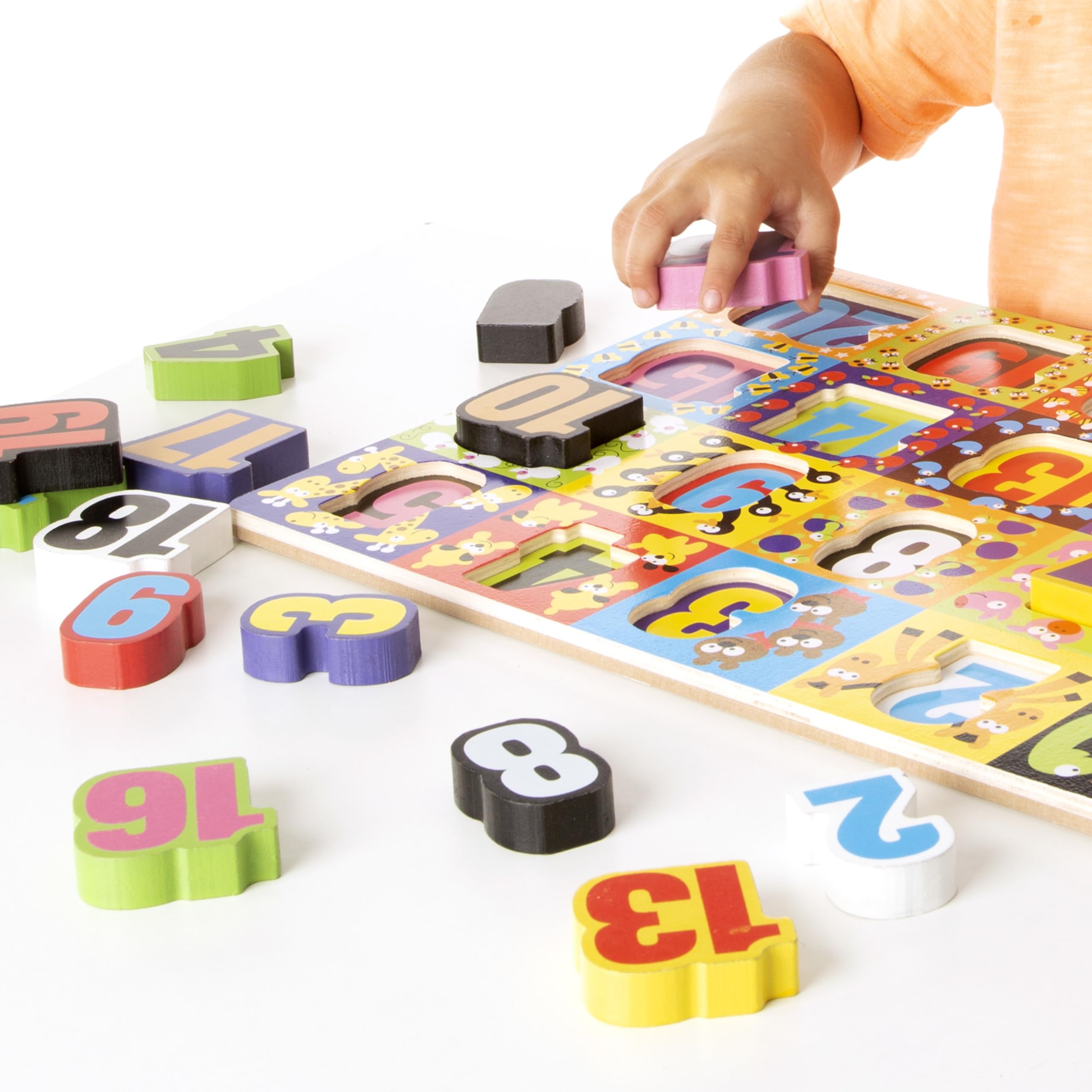 Buy now Melissa & Doug Jumbo Numbers Wooden Chunky Puzzle (20 pcs) at indiglob india