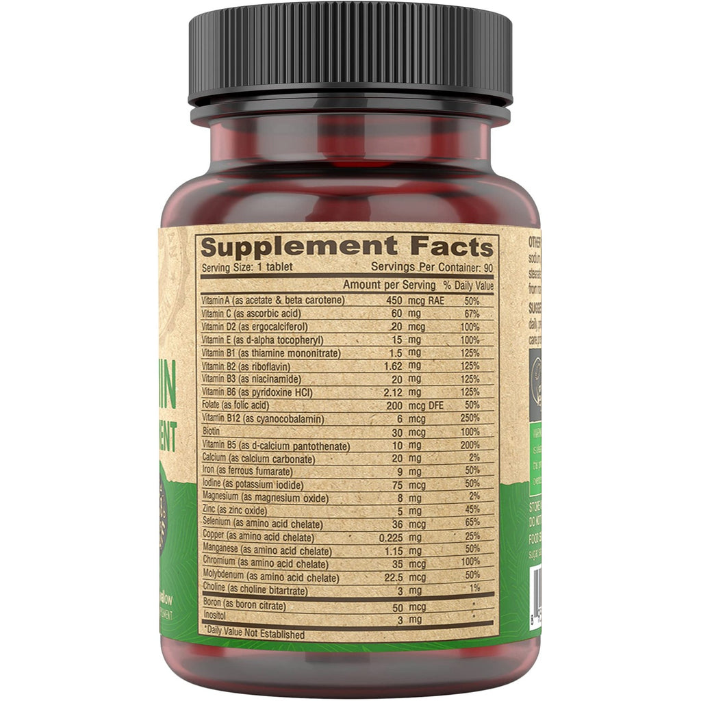 Deva Vegan Multivitamin & Mineral Supplement, Tiny Tablets, Easy to Swallow, 90 Tablets