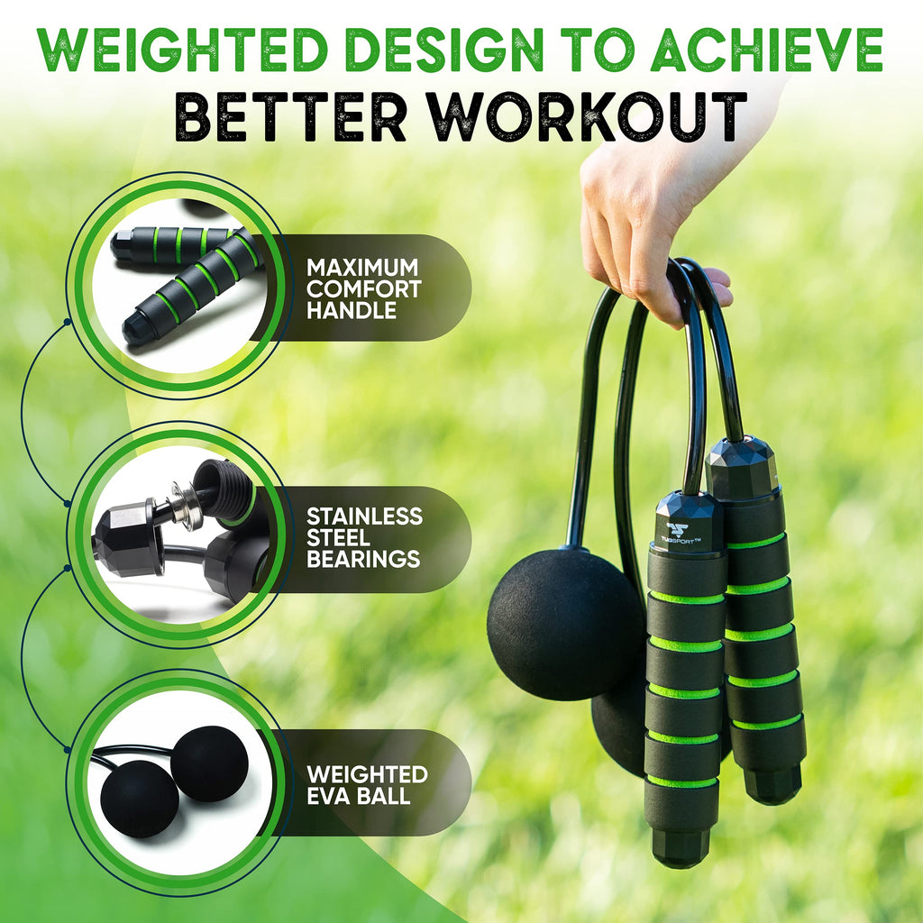 Bod Ropes Cordless Jump Rope Beachbody MBF - Adjustable Length Ropeless Jump Rope For Beachbody - Emulate Weighted Jumprope Indoors - Cordless Jumping Rope Great For Improving Fitness In Small Spaces