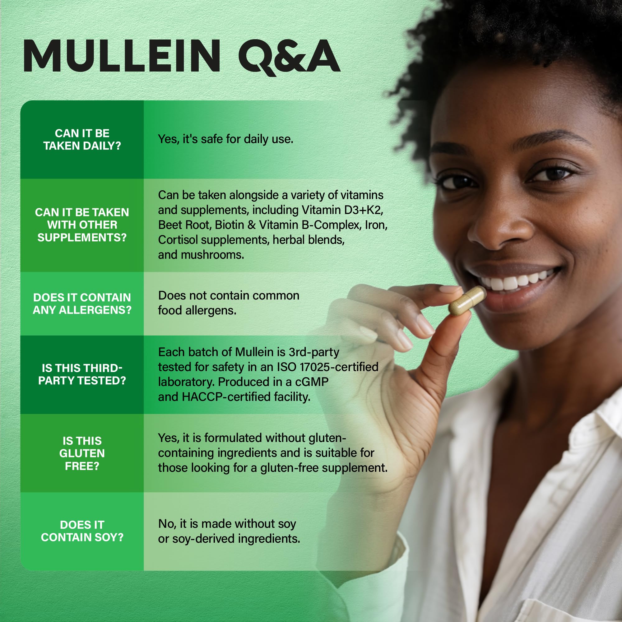 Mullein Lung Detox - Mullein Leaf 10:1 Extract Supplement - 60 Vegan Caps | Marshmallow Root | Echinacea | Quercetin | NAC - 15-in-1 Lung Support & Cleanse for Smokers Supplement - for Women & Men