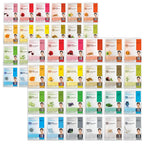 DERMAL 24 Combo Korean Essence Sheet Mask Variety Pack, Collagen & More | 24 individually wrapped essence masks - collagen, hyaluronic, vitamin, snail, aloe, green tea, pearl, charcoal & more