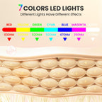 7-1 Colors LED Facial Skin Care Mask,Red Light Mask for Face, Cordless Led Silicone Face Mask Light,Salon or Home,Black.